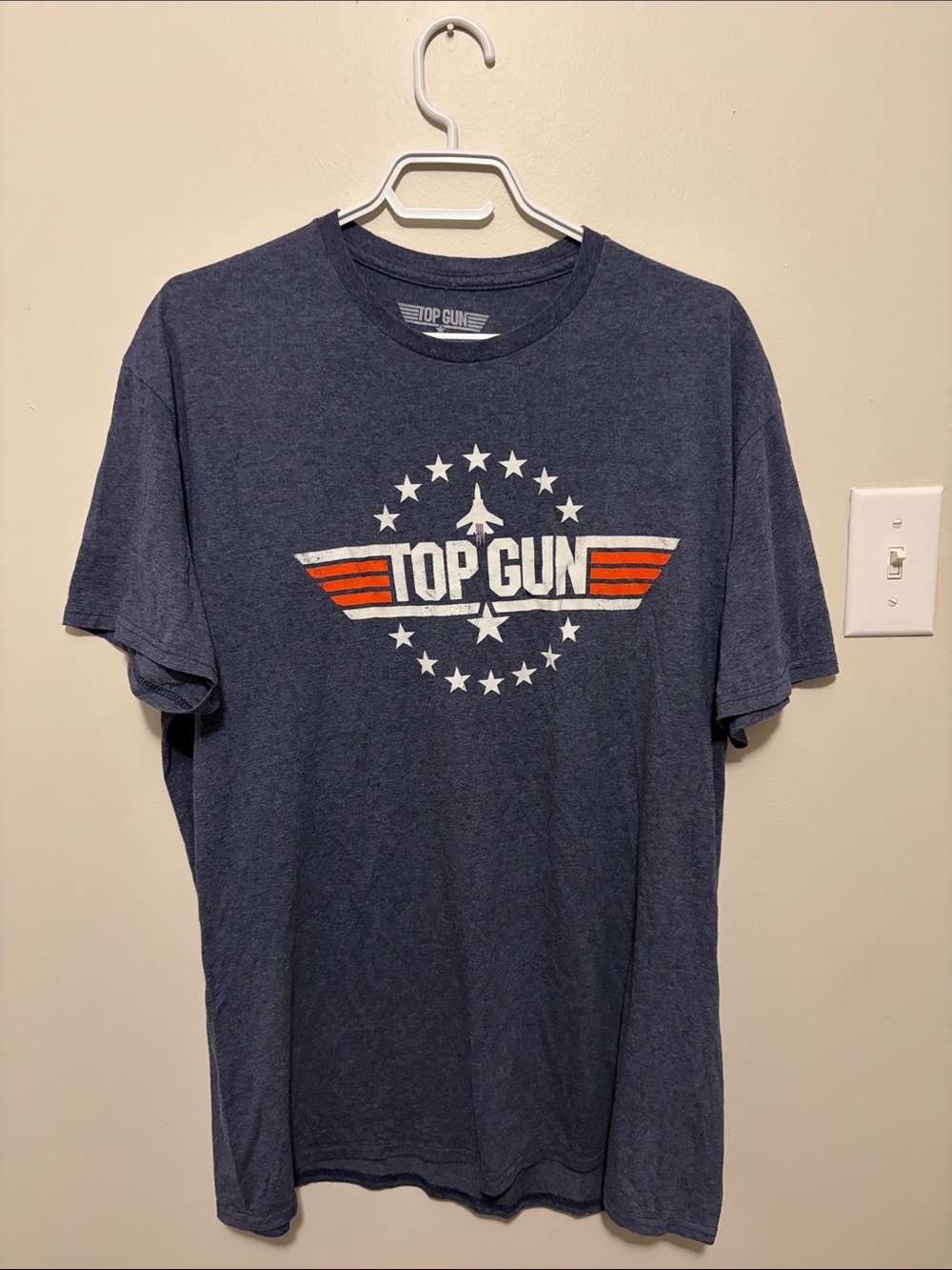 Top Gun Men's Navy Graphic Tee with Emblem